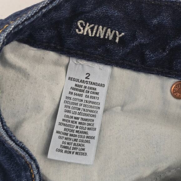 American Eagle stretch skinny jeans blue‎ 2 denim womens 6700 - Picture 9 of 10